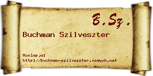 Buchman Szilveszter névjegykártya