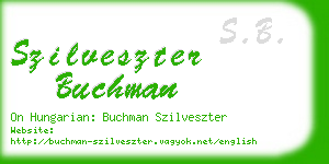 szilveszter buchman business card